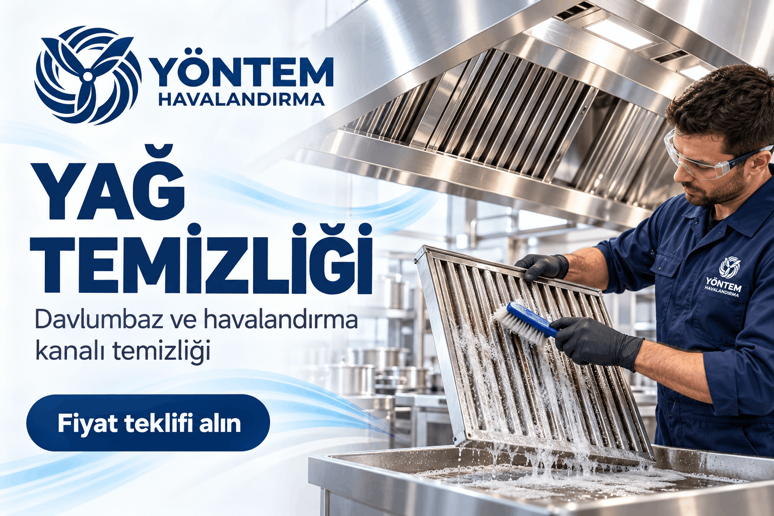 Davlumbaz ve Havalandırma Kanalı Yağ Temizliği | Yöntem